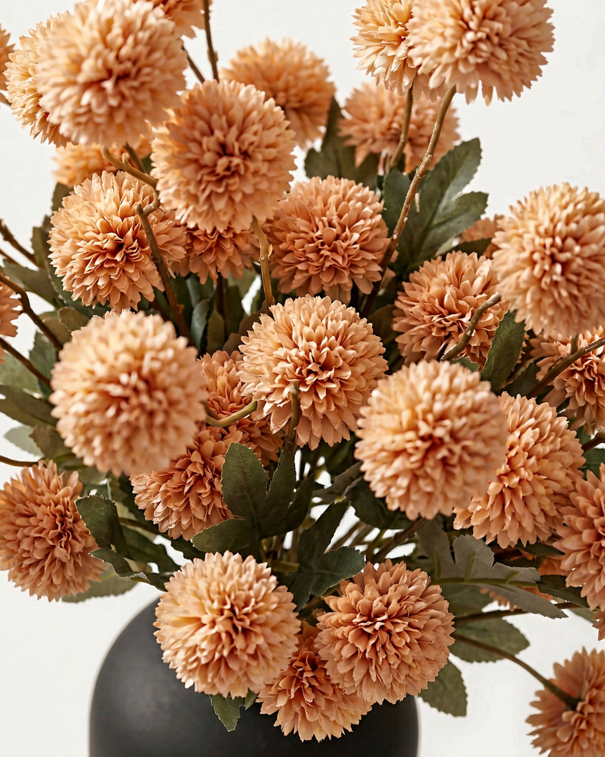 Faux Kiku Flower - ORANGE