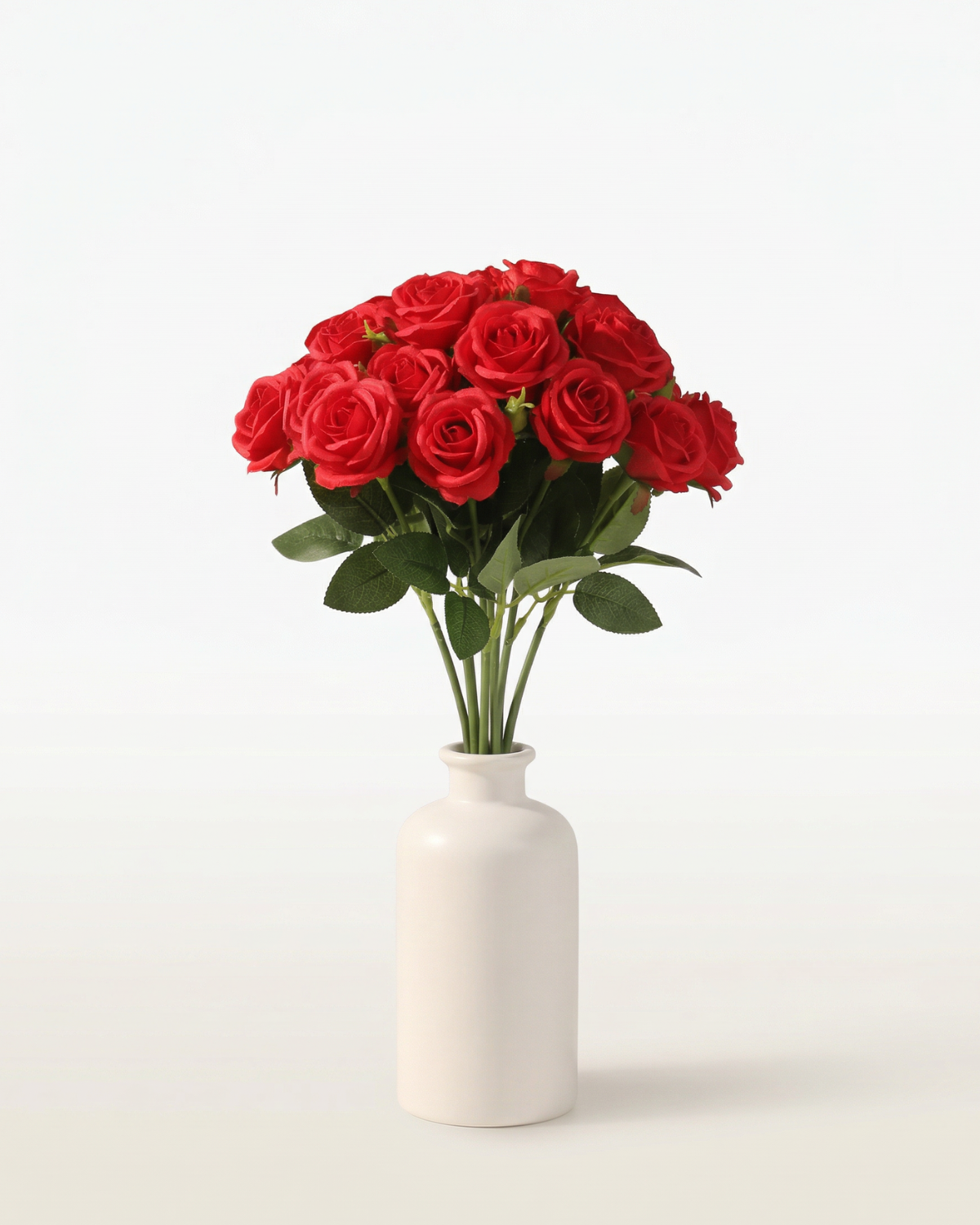 Faux Rose Bouquet - RED