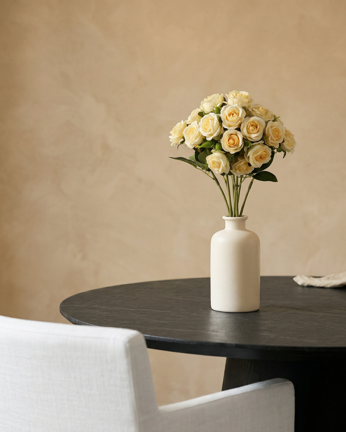 Faux Rose Bouquet - YELLOW