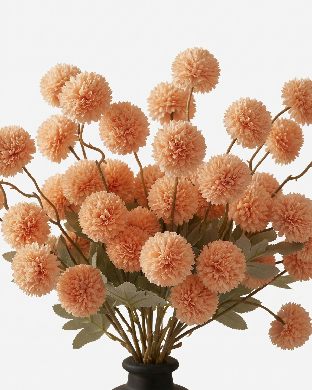 Faux Kiku Flower - ORANGE