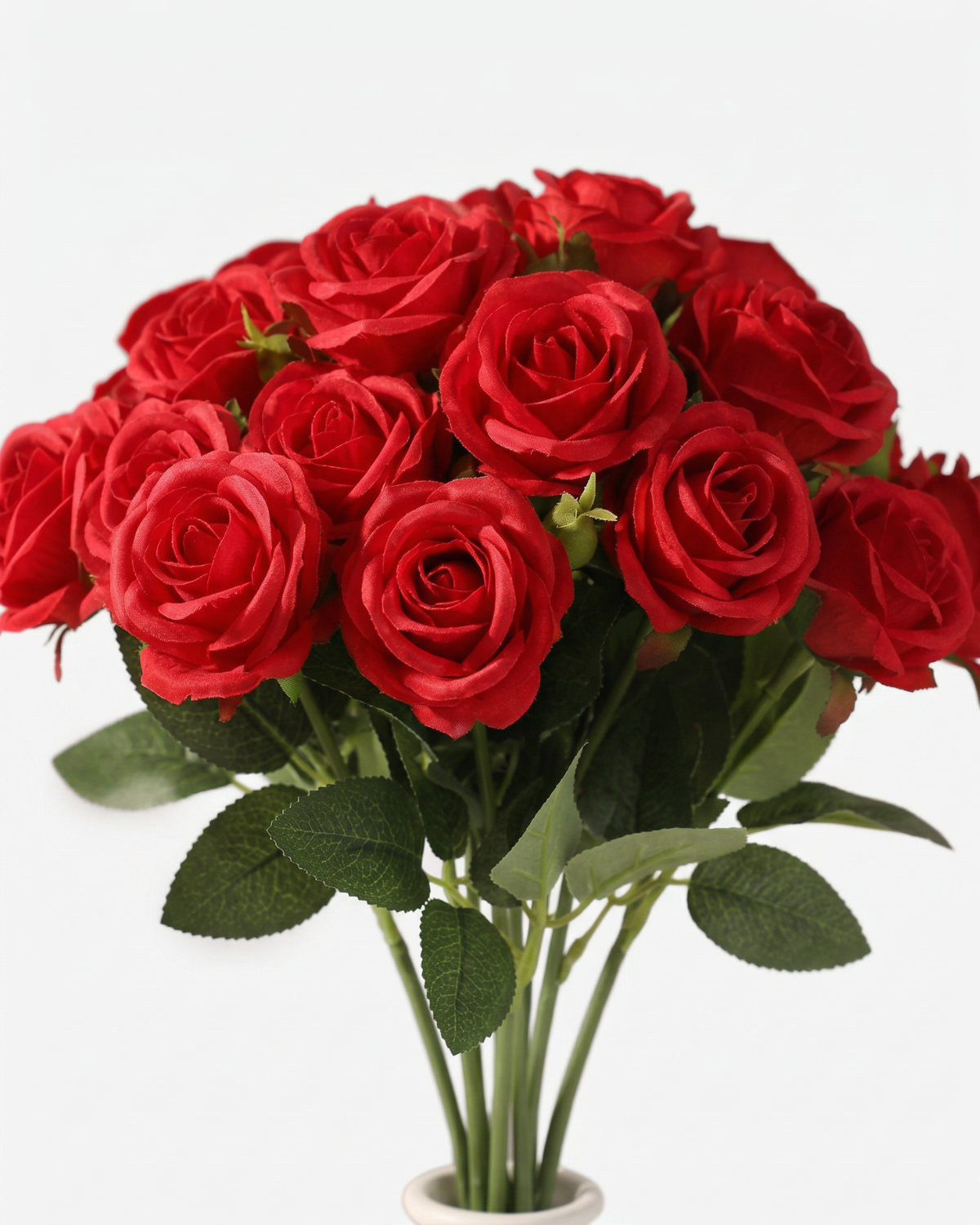 Faux Rose Bouquet - RED