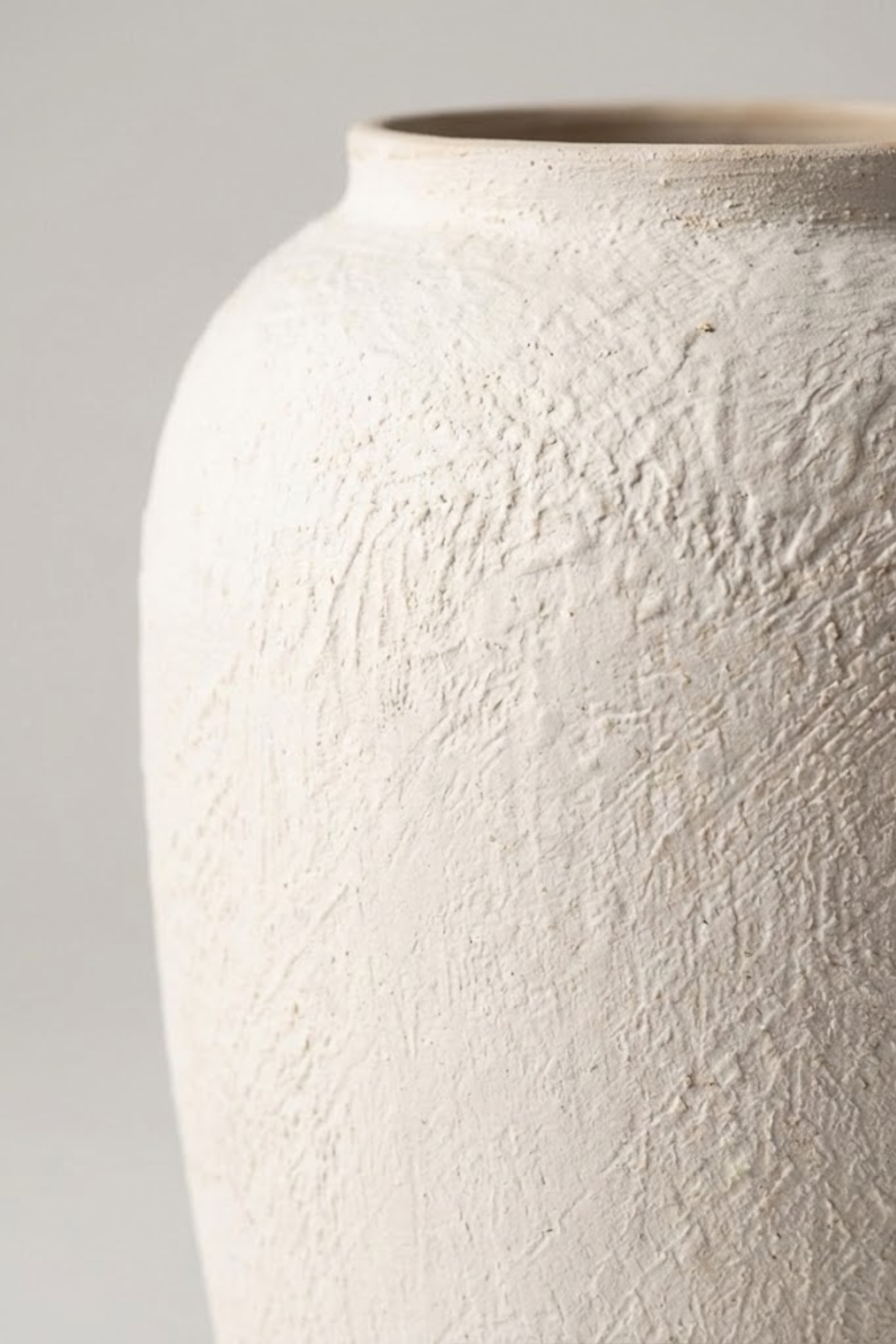 Matte Stone Ceramic Vase – Medium