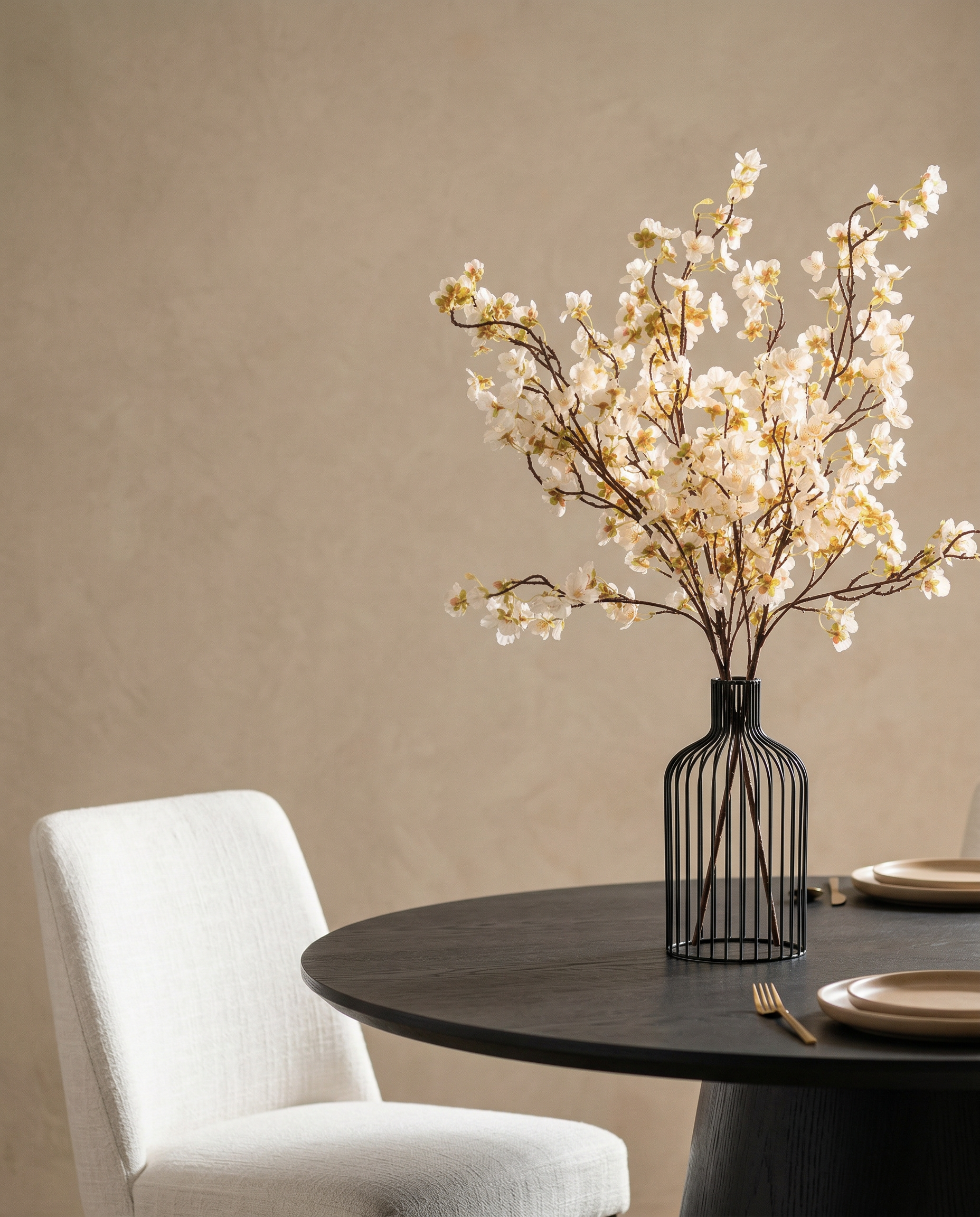 Faux Blossom Branch - WHITE (3 STEMS)