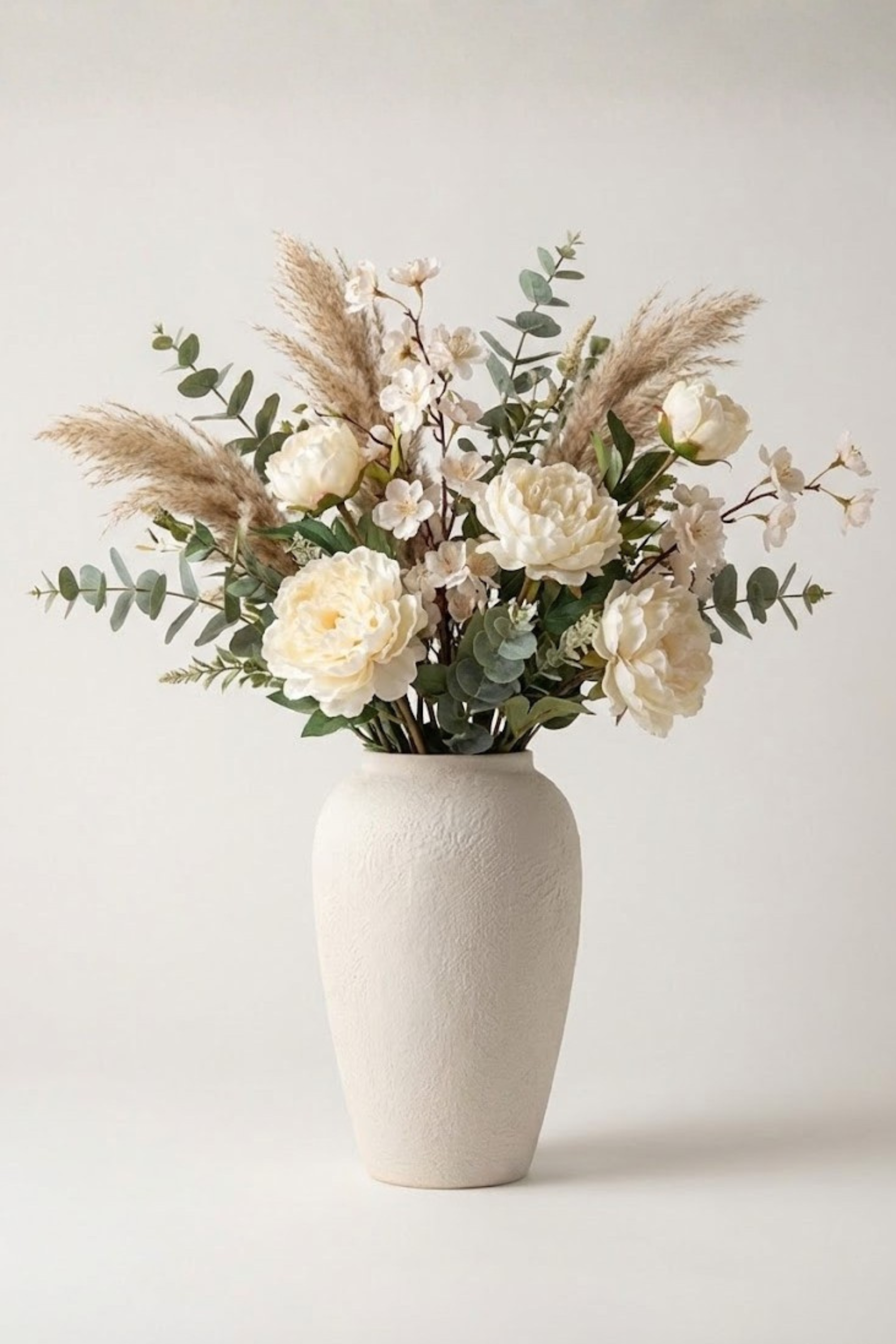 Matte Stone Ceramic Vase – Medium