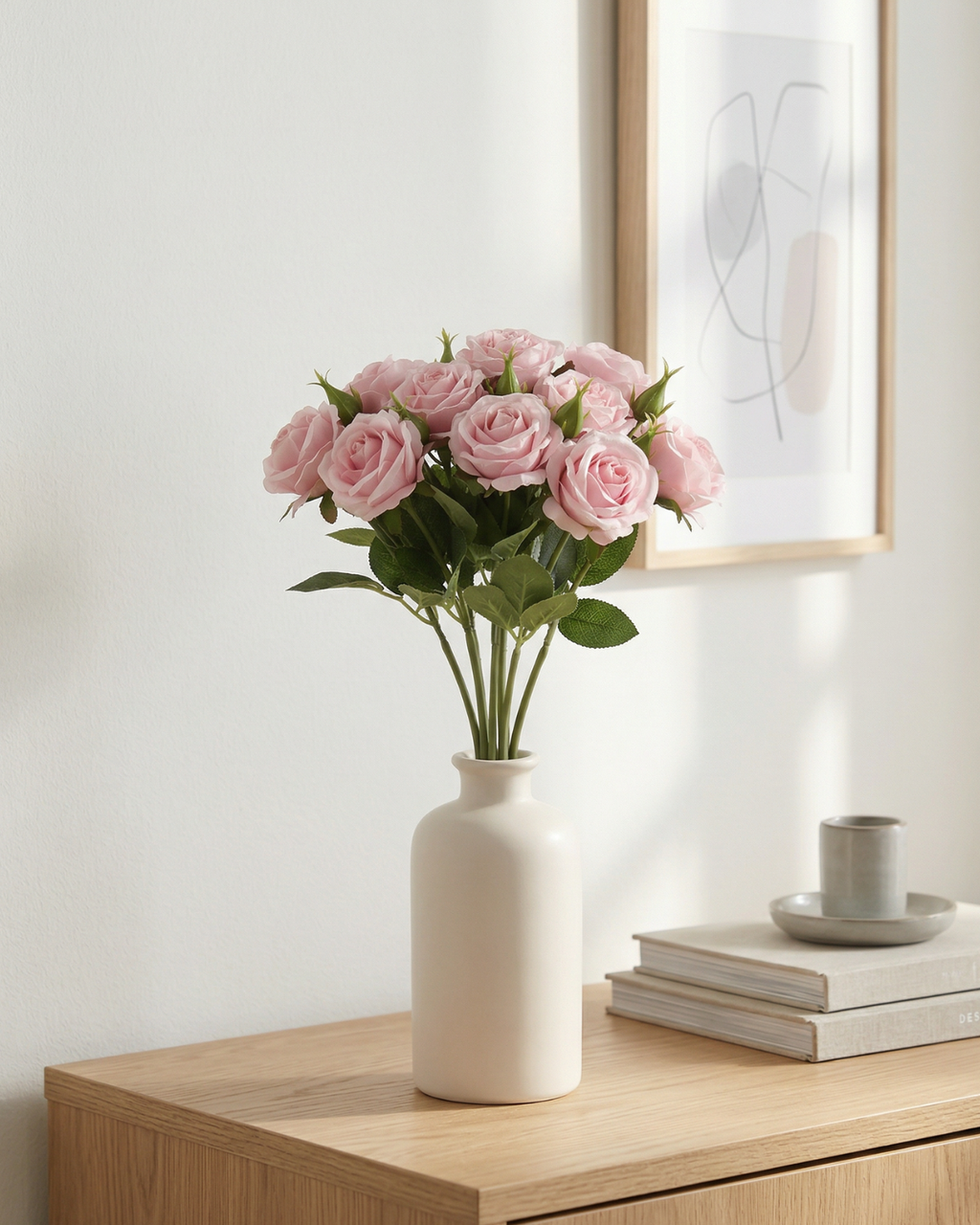 Faux Rose Bouquet - PINK
