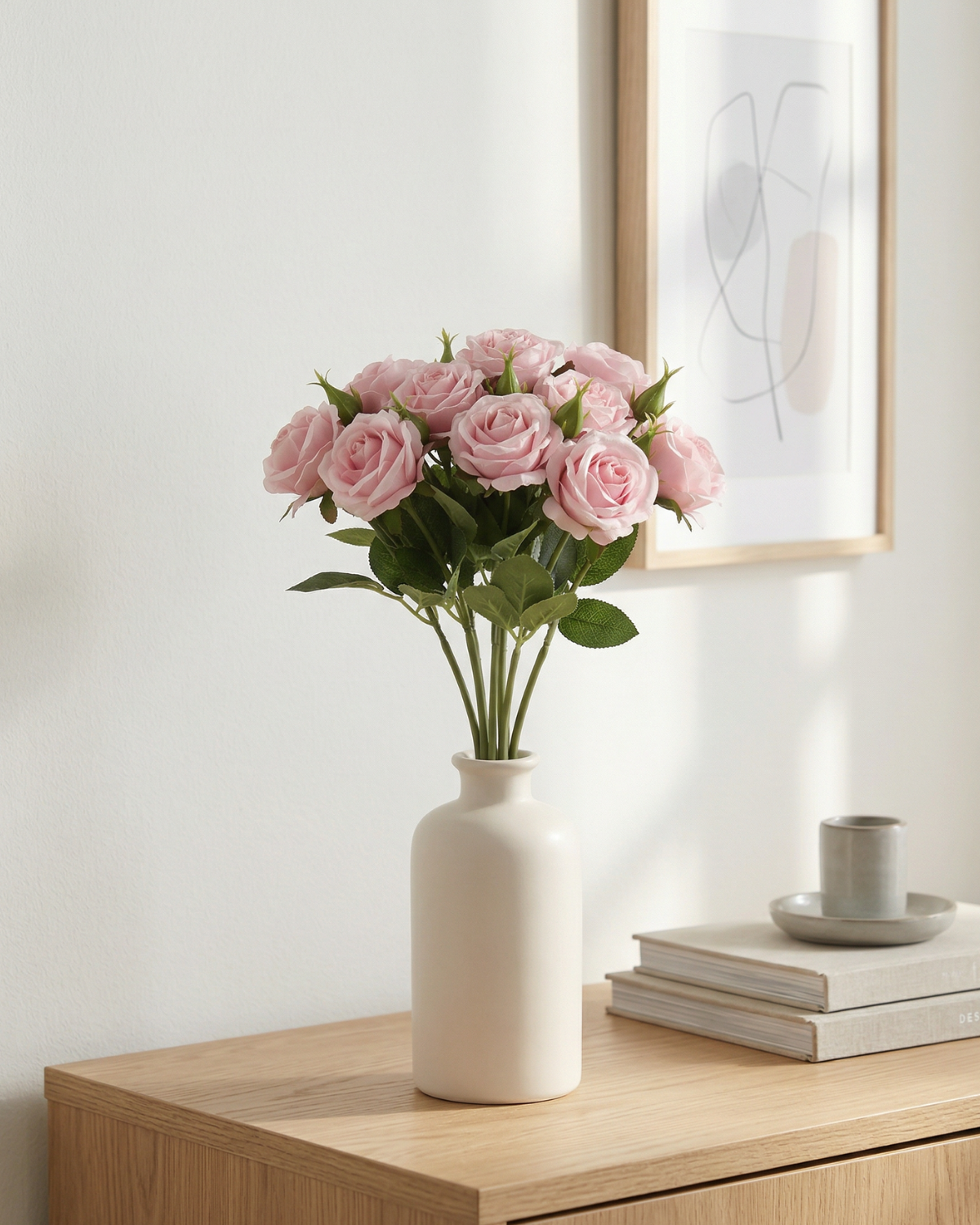 Faux Rose Bouquet - PINK