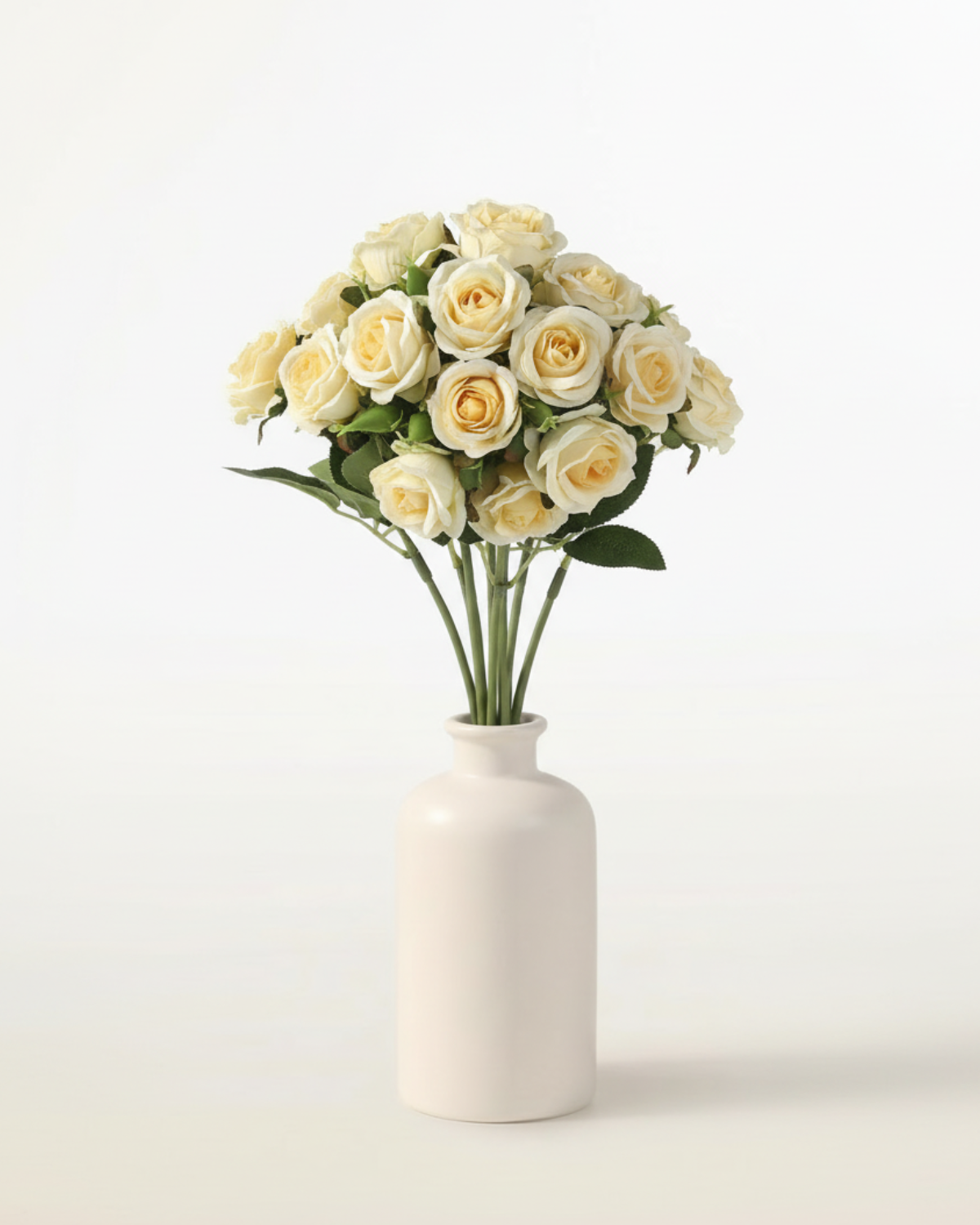 Faux Rose Bouquet - YELLOW