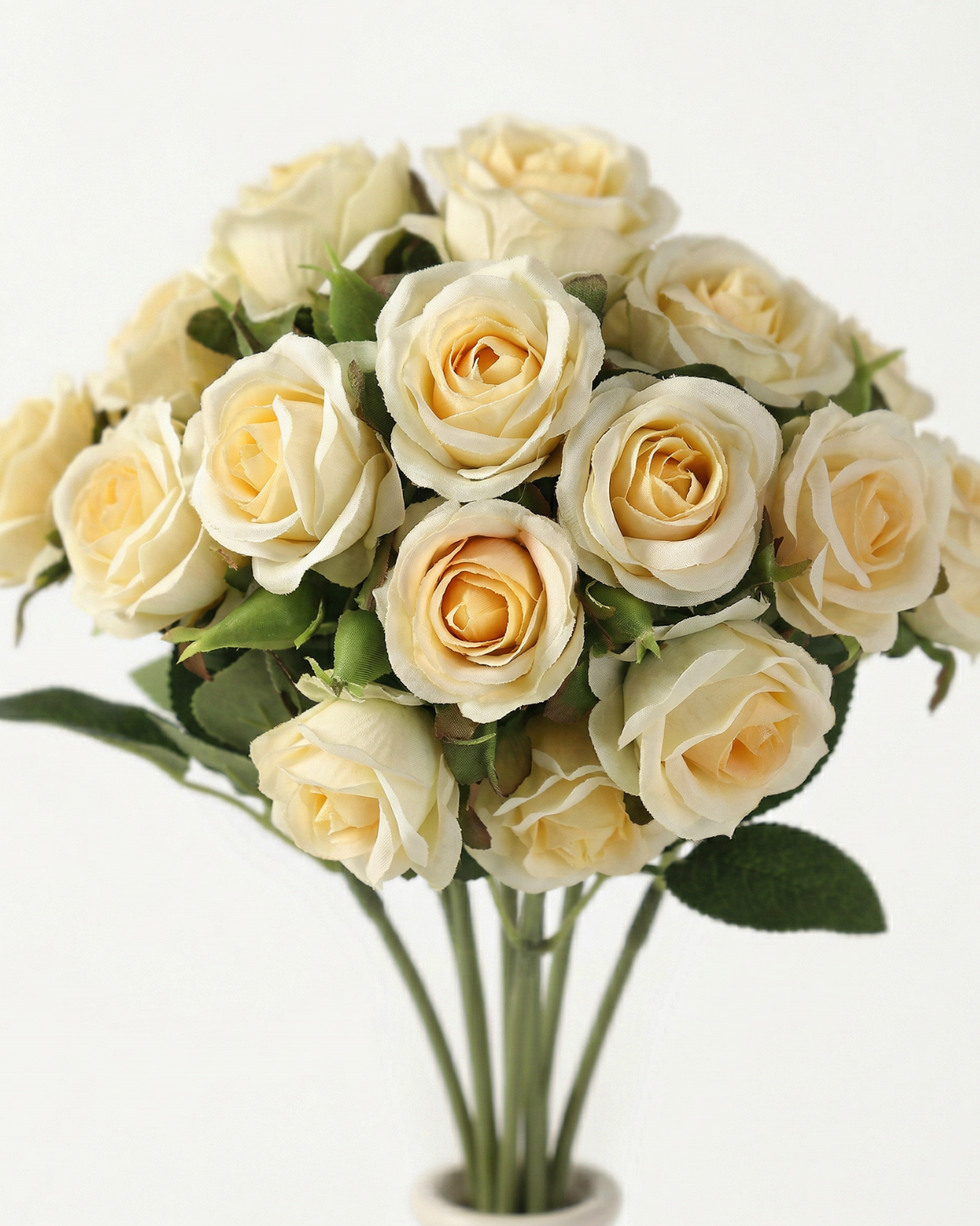Faux Rose Bouquet - YELLOW
