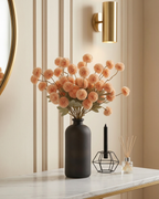 Faux Kiku Flower - ORANGE