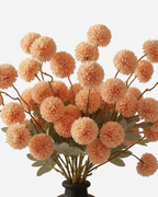 Faux Kiku Flower - ORANGE