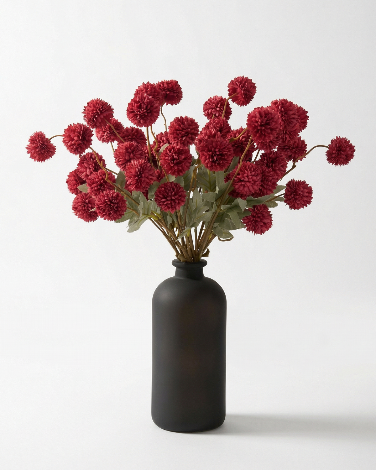 Faux Kiku Flower - RED