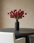 Faux Kiku Flower - RED