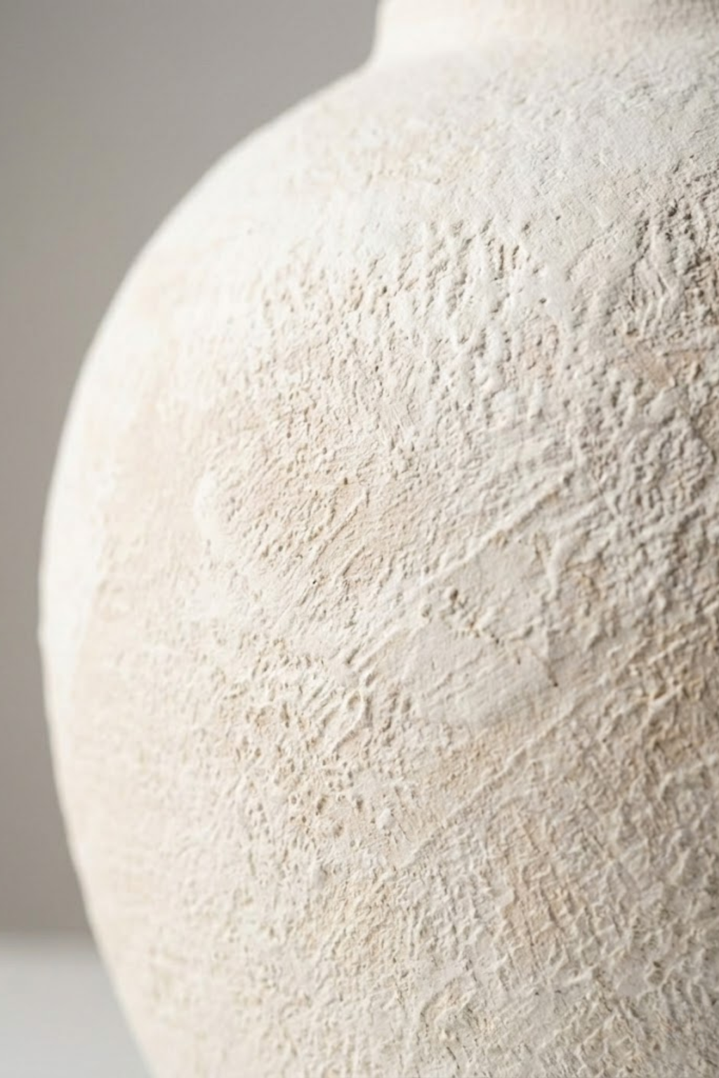 Matte Stone Ceramic Vase – Round
