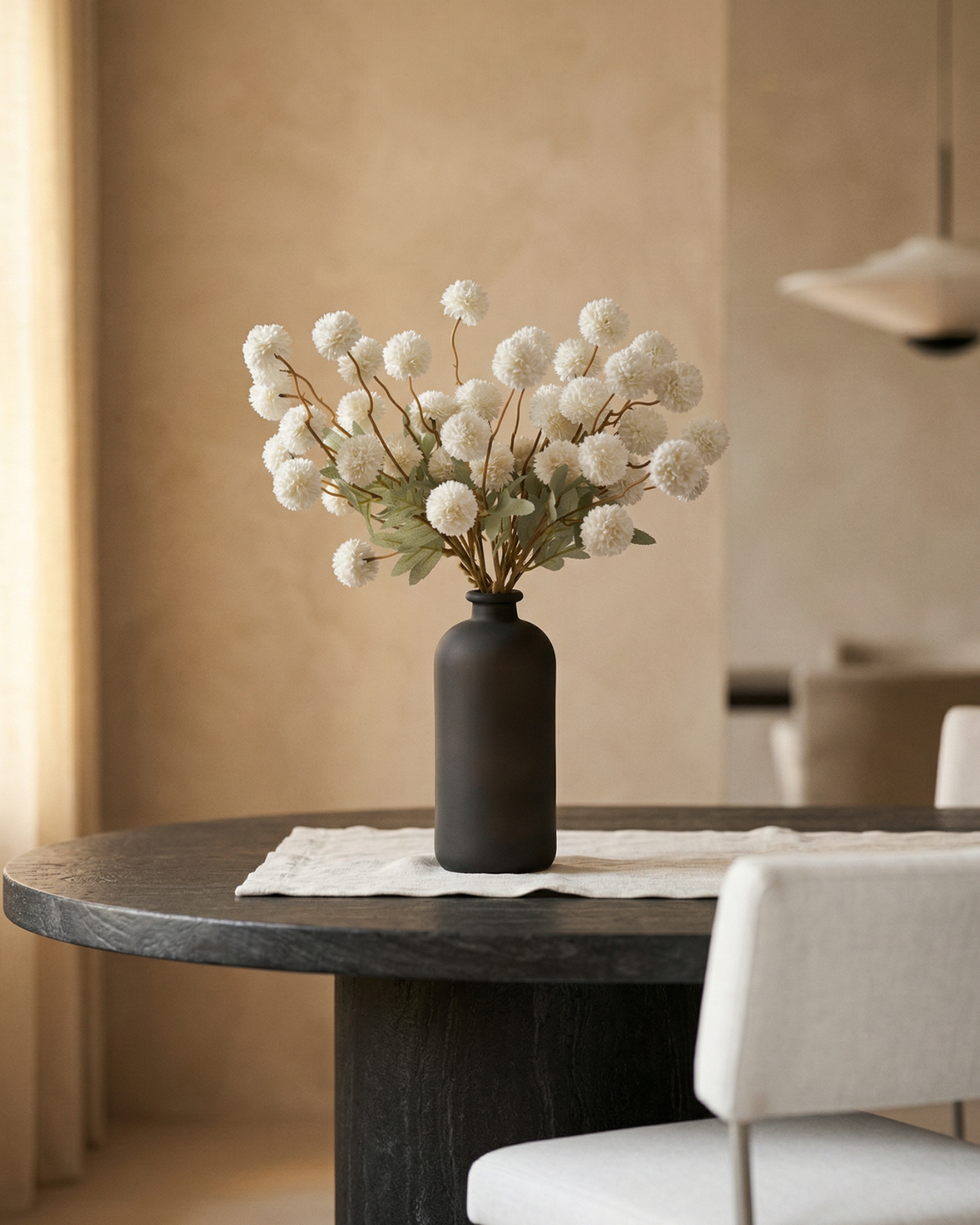 Faux Kiku Flower - WHITE