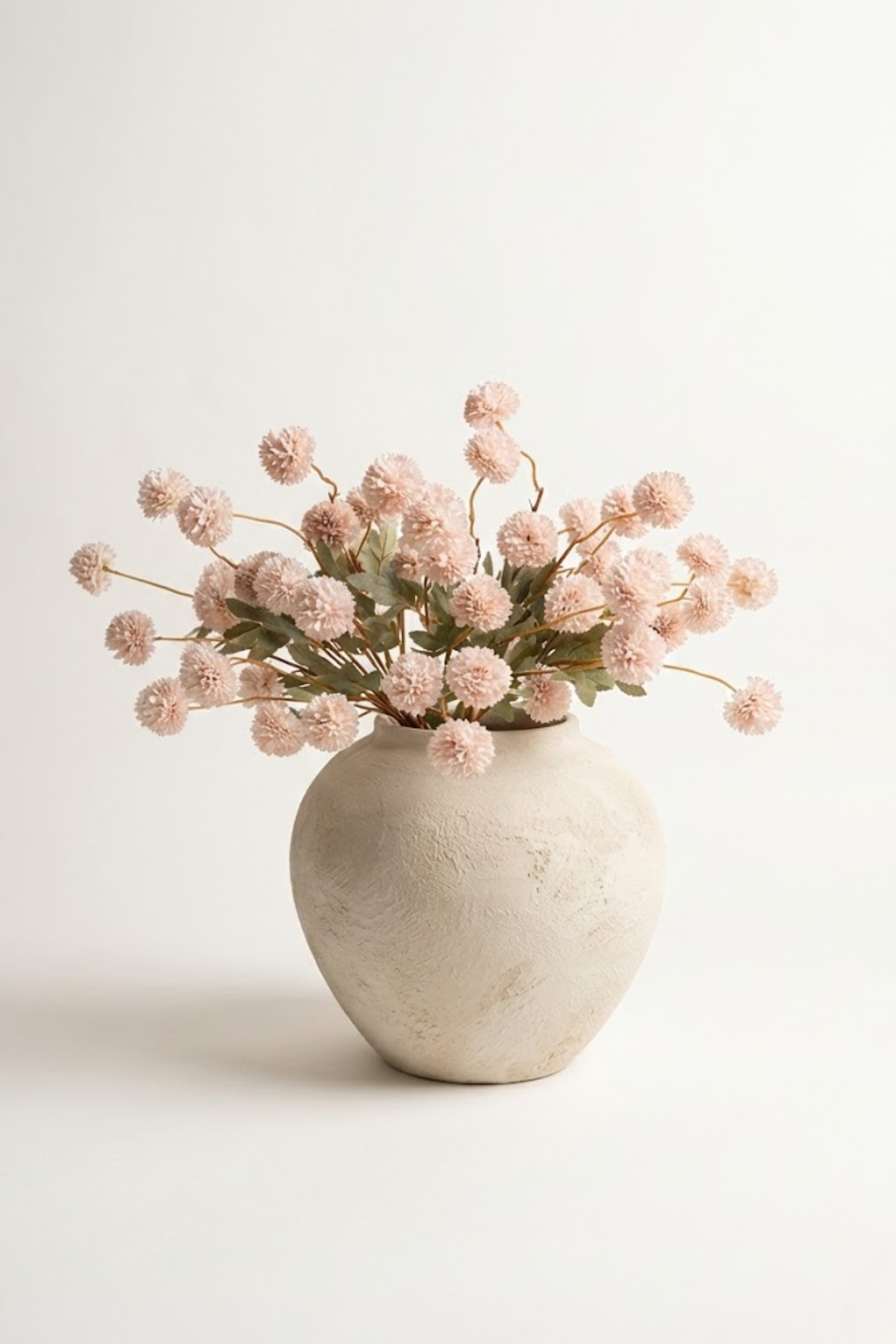 Matte Stone Ceramic Vase – Round