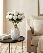 Faux Rose Bouquet - WHITE