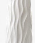 Sculptural 3D Relief Floor Vase 22.8" (58 cm) - WHITE