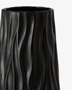 Tall Ceramic-Look Floor Vases Set of 2 – 22.8" (58 cm) - BLACK