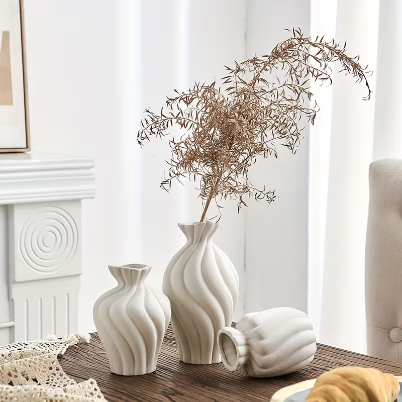 Sculptural Ceramic Table Vases – Single or Set of 3