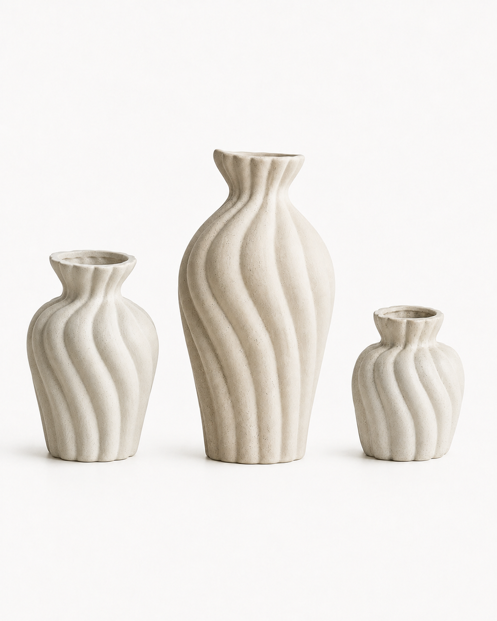 Sculptural Ceramic Table Vases – Single or Set of 3
