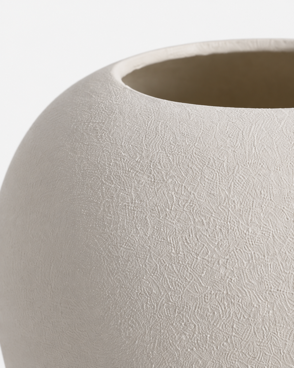 Scandinavian Textured Resin Vase – Tall and Round
