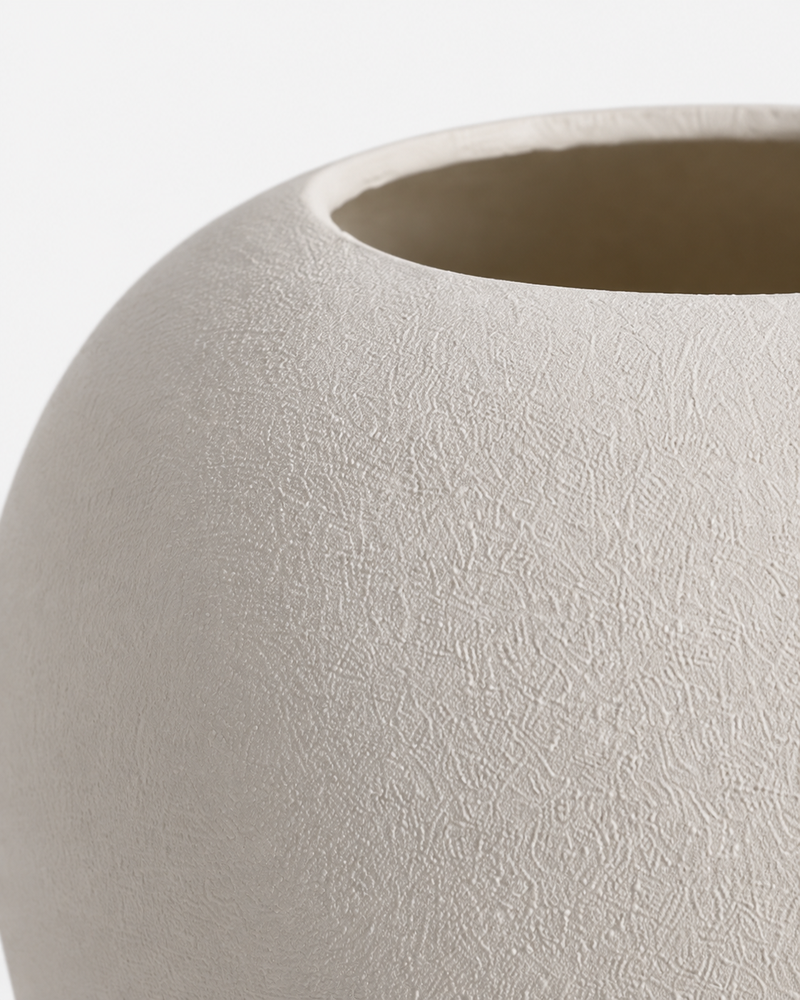 Scandinavian Textured Resin Vase – Tall and Round