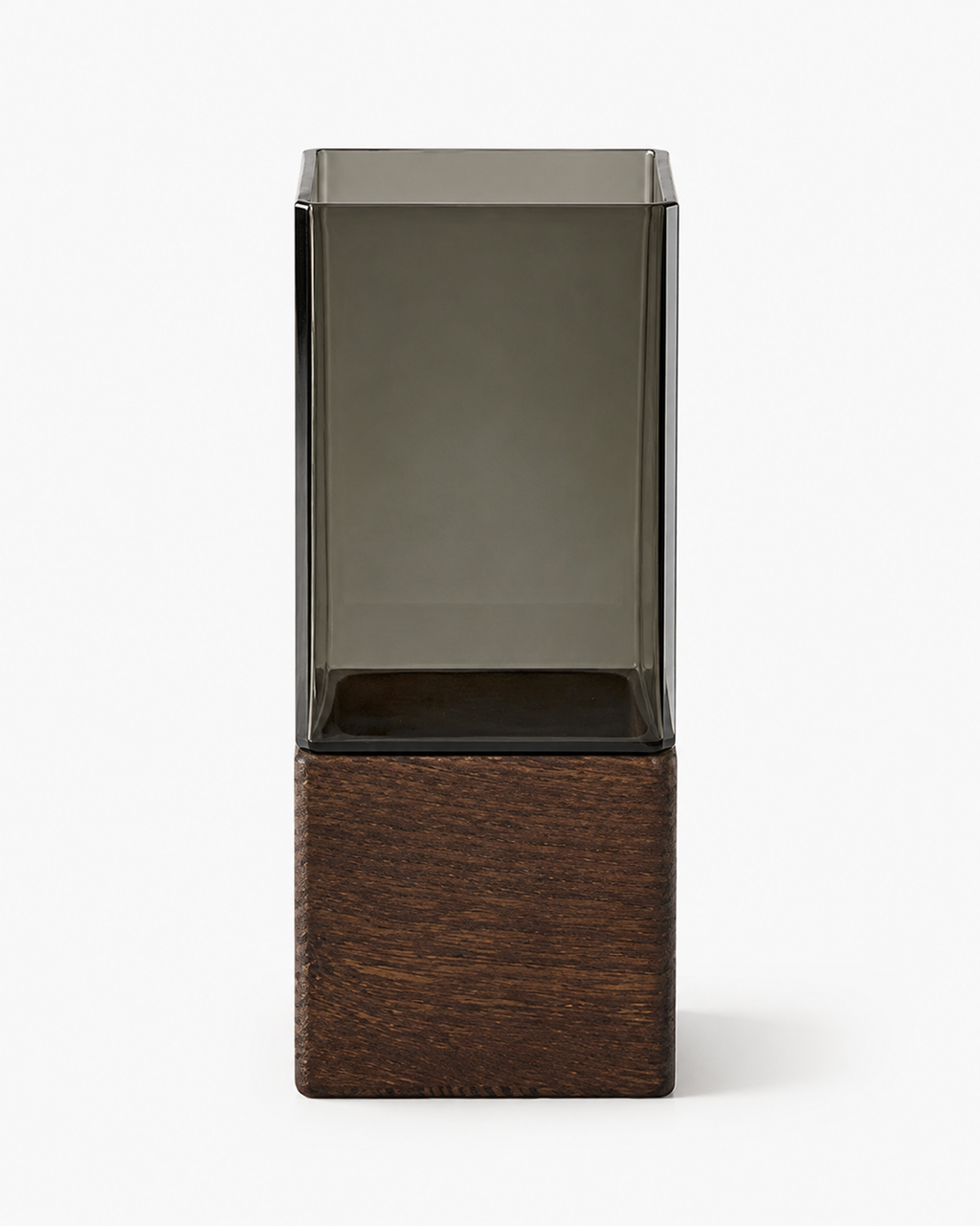 Scandinavian Acrylic Vase with Timber Base – 3 Sizes
