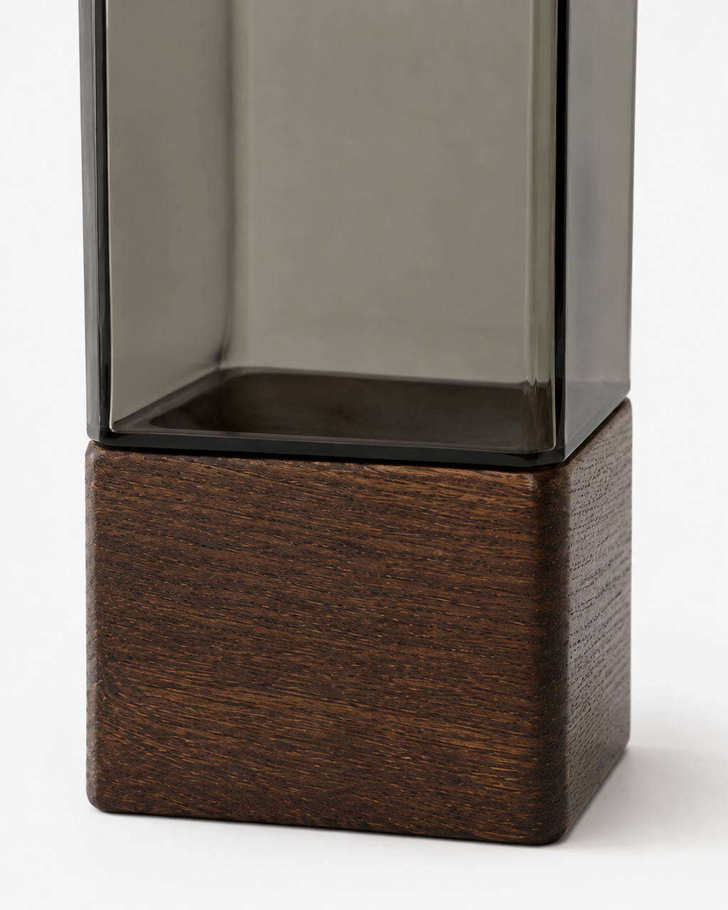 Scandinavian Acrylic Vase with Timber Base – 3 Sizes