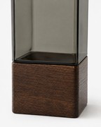 Scandinavian Acrylic Vase with Timber Base – 3 Sizes