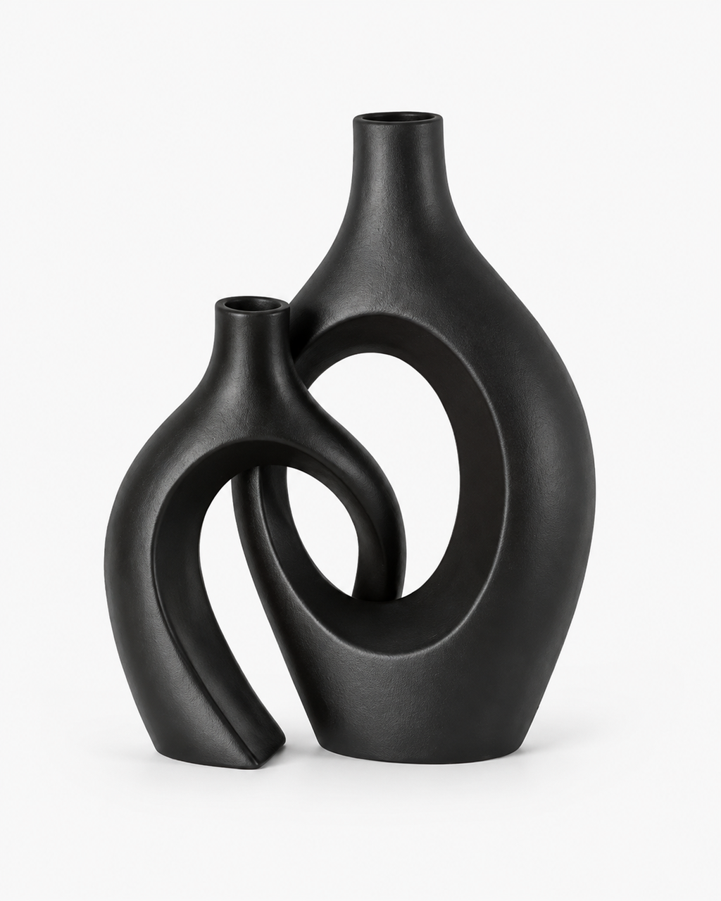Sculptural Interlocking Vase Set
