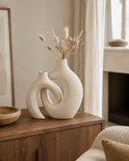 Sculptural Interlocking Vase Set