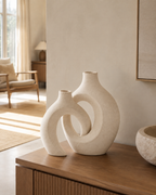 Sculptural Interlocking Vase Set