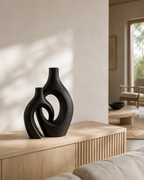 Sculptural Interlocking Vase Set