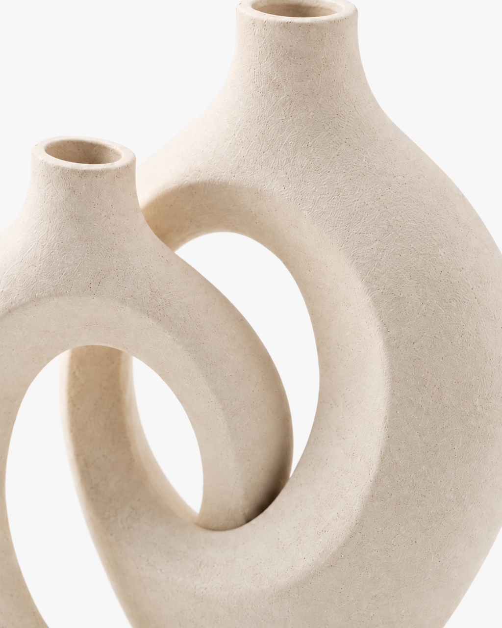 Sculptural Interlocking Vase Set