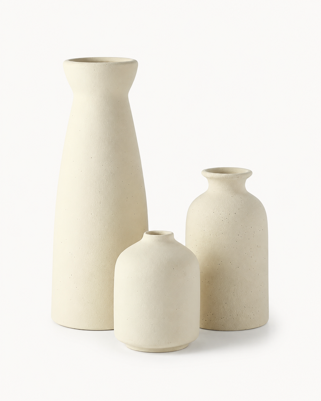 Bohemian Ceramic Vase Set of 3