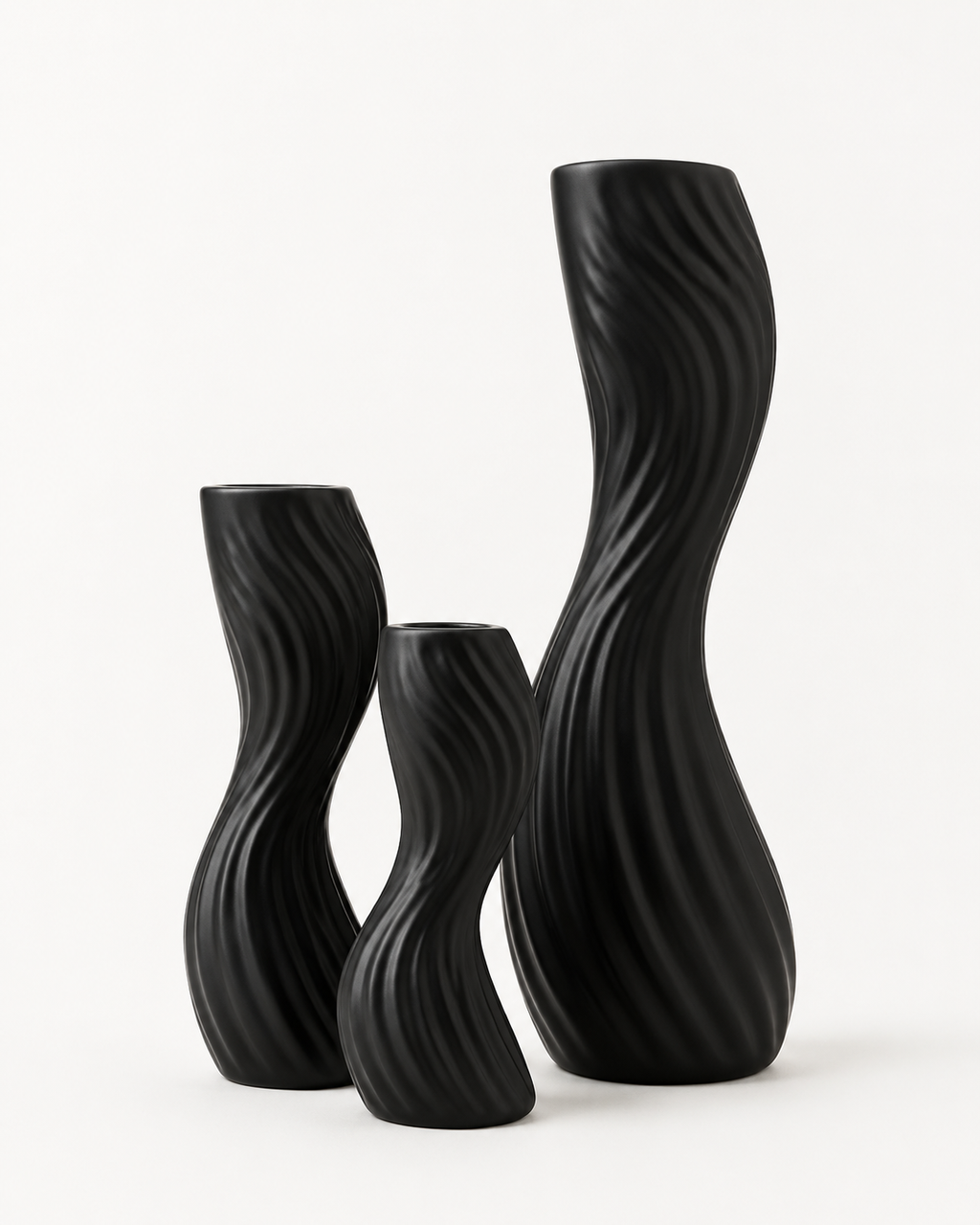 Scandinavian Sculptural Vase Set of 3