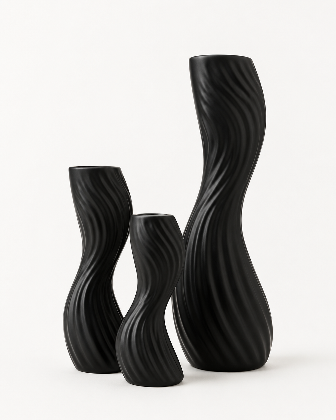 Scandinavian Sculptural Vase Set of 3