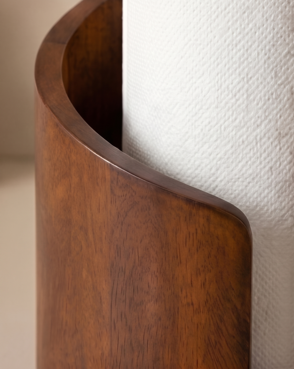 Solid Wood Kitchen Roll Holder