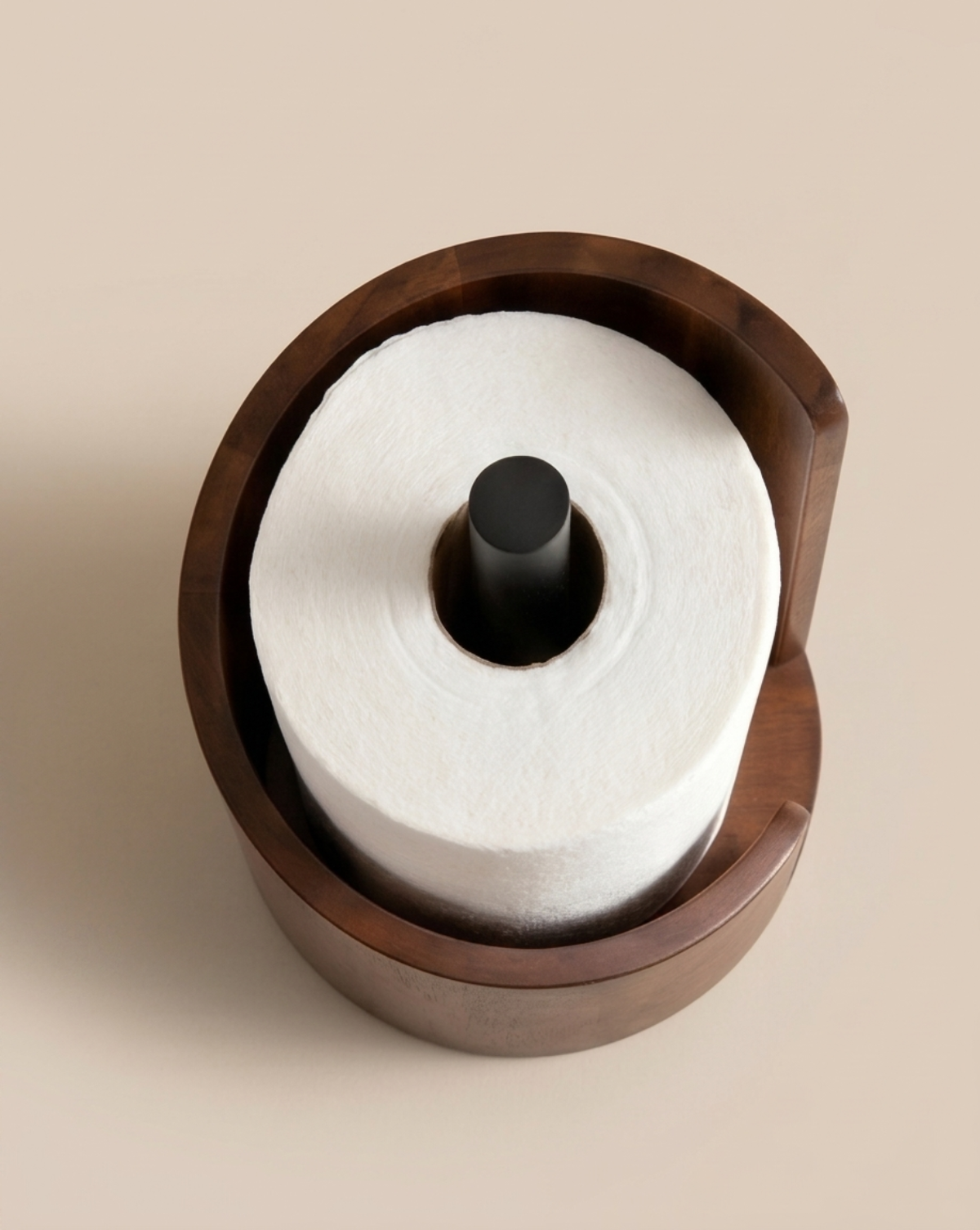 Solid Wood Kitchen Roll Holder
