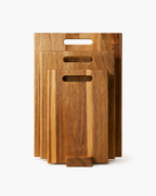 3-Piece Acacia Wood Cutting Board Set with Stand