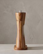 Acacia Wood Salt & Pepper Mill Set with Stand