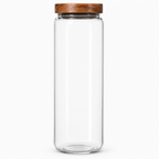 Glass Storage Jar with Acacia Wood Lid – 1.54L