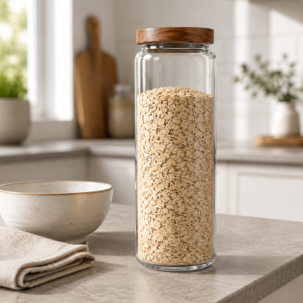 Glass Storage Jar with Acacia Wood Lid – 1.54L
