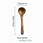 Natural Wooden Kitchen Utensil Set 7-Piece