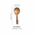 Natural Wooden Kitchen Utensil Set 7-Piece
