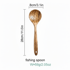 Natural Wooden Kitchen Utensil Set 7-Piece
