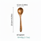Natural Wooden Kitchen Utensil Set 7-Piece