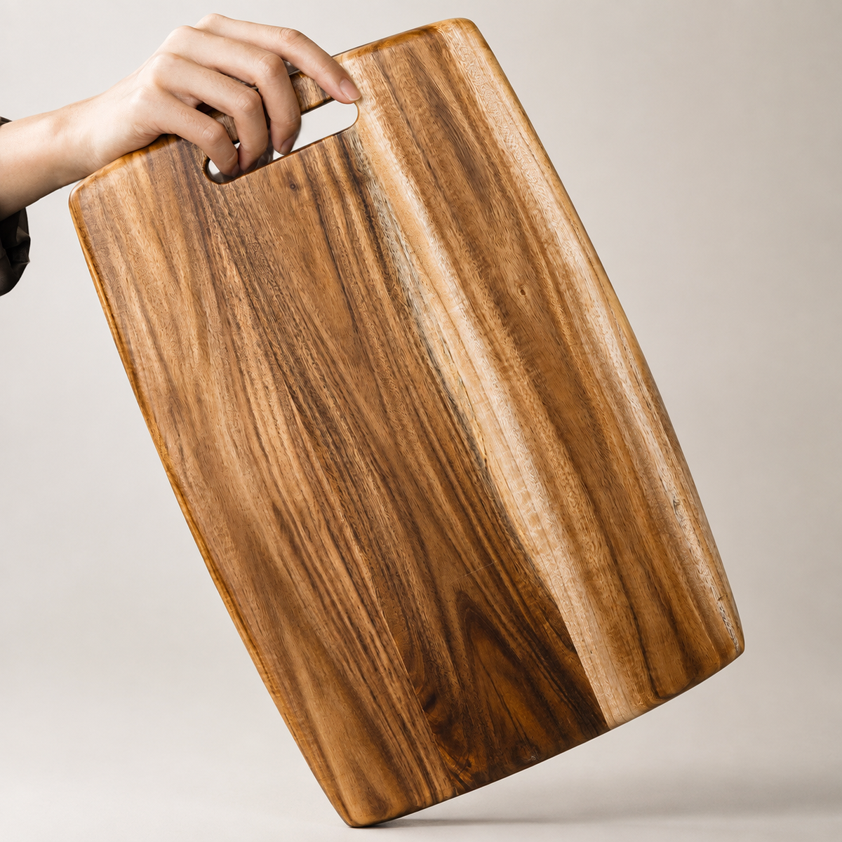Acacia Wood Cutting Board with Handle 36 × 24 cm