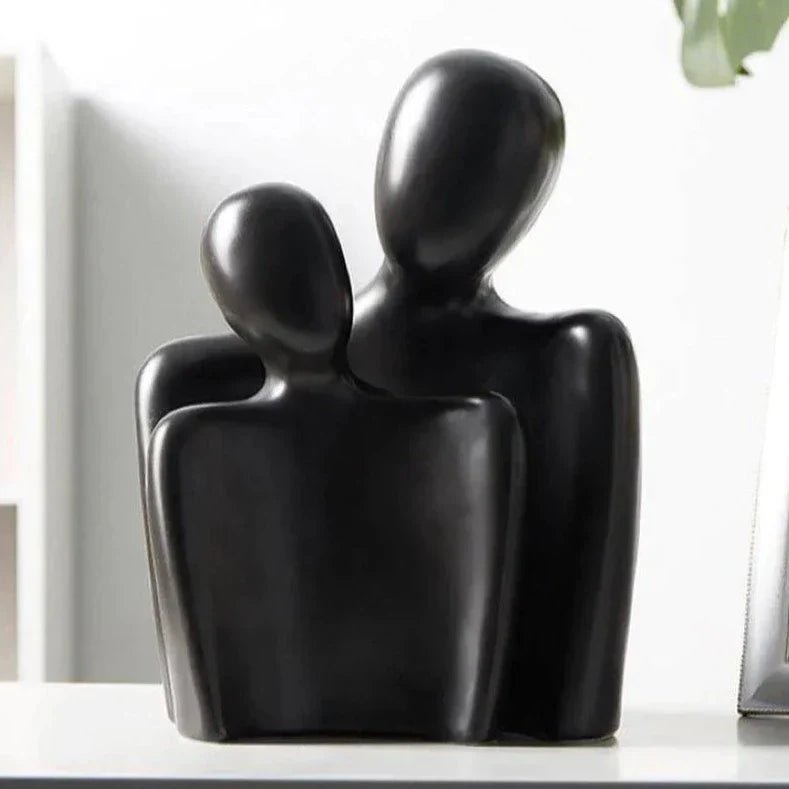 Abstract Ceramic Couple Sculpture