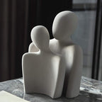 Abstract Ceramic Couple Sculpture
